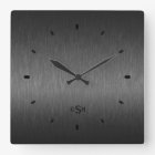 Black Metallic Design Brushed Aluminium Look