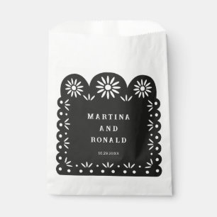 BLACK MEXICAN PAPEL PICADO FAVOUR BAGS