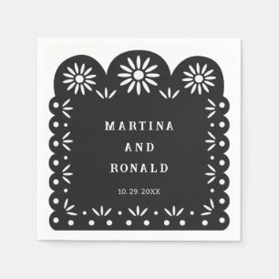 BLACK MEXICAN PAPEL PICADO NAPKIN