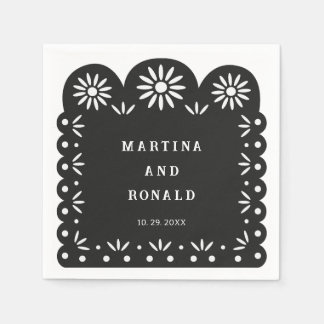 BLACK MEXICAN PAPEL PICADO NAPKIN