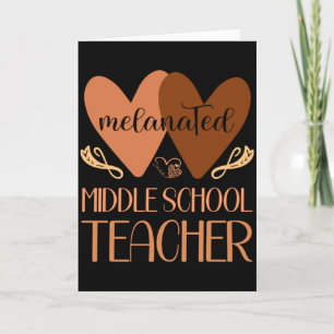 Black Middle School Teacher Black History Women Af Card