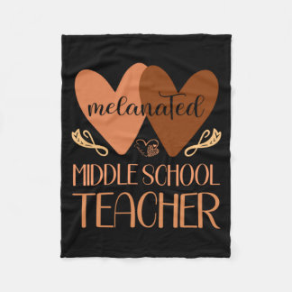 Black Middle School Teacher Black History Women Af Fleece Blanket