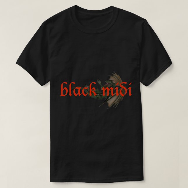 BLACK MIDI Essential T-Shirt (Design Front)