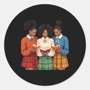 Black Minds Problem Read Book Knowledge Black Hist Classic Round Sticker