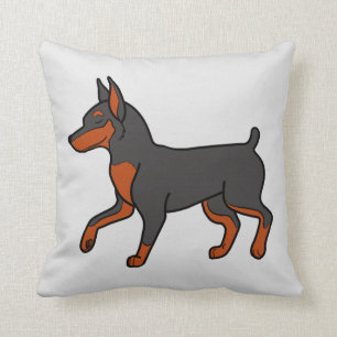 Black Miniature Pinscher Cushion