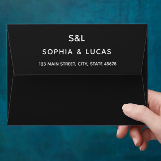 Black | Minimal and Chic Wedding Envelope