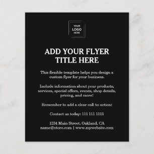 Black Minimal Business Marketing Flyer Design