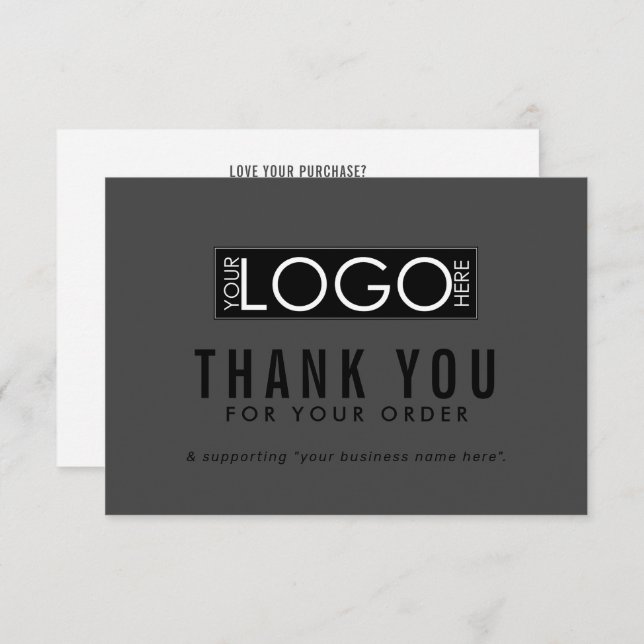 Black Minimal Modern Thank You For Shopping (Front/Back)