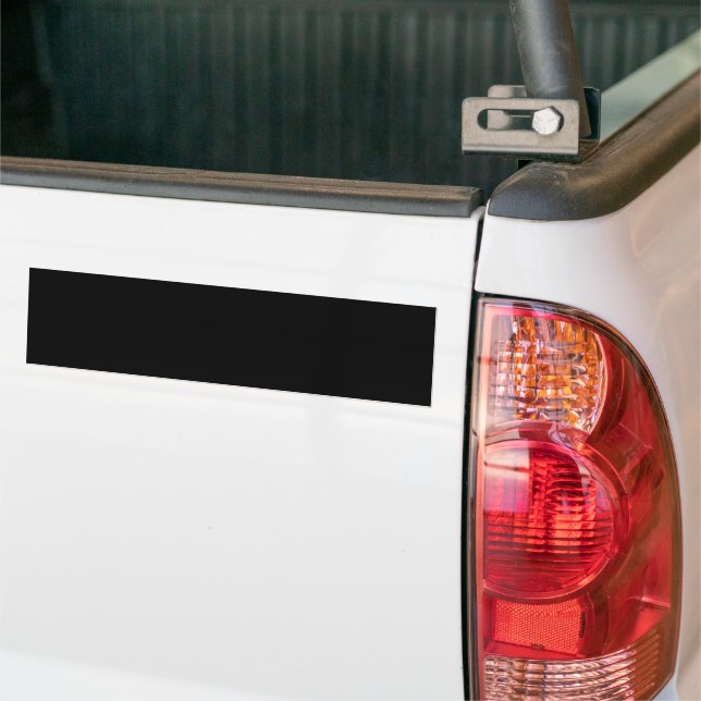 Black Minimalist Bumper Sticker | Bold Style (On Truck)