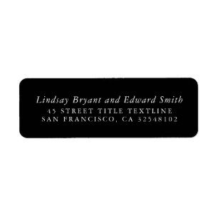Black Minimalist Clean Stylish Label