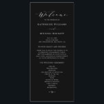 Black Minimalist Dainty Script Wedding Ceremony Programme<br><div class="desc">Black Minimalist Dainty Script Wedding Programs |  Share details of your wedding with these elegant wedding programs. This customisable ceremony programs feature whimsical script and minimalist typography. These black wedding programs are perfect for any wedding theme.</div>