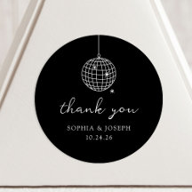 Black Minimalist Disco Ball | Wedding