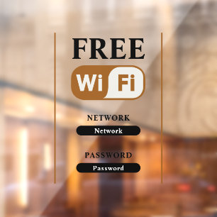 Black Minimalist Free Wifi Metal