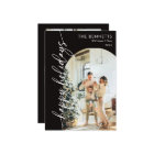 Black Minimalist Happy Holidays Arch Photo