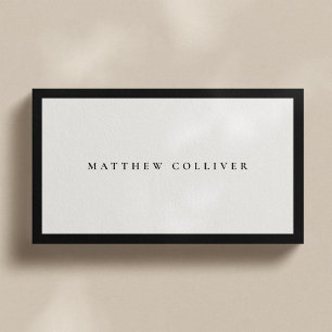 Black Minimalist Luxury Business Card