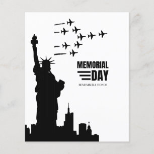 Black Minimalist Memorial Day Flyer