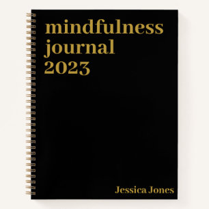 Black Minimalist Mindfulness Journal