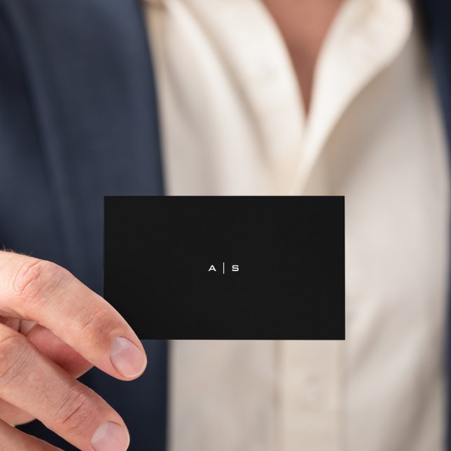 Black Minimalist Modern Professional Business Card (Creator Uploaded)