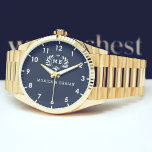 Black Minimalist  Monogram Watch Anniversary Gift<br><div class="desc">Black Vintage Style Floral Monogram Letters with Couple's Names & Initials – Timeless Elegance Minimalist Monogram Watch Anniversary Gift Celebrate love and sophistication with this Black Vintage Style Floral Monogram Watch, featuring elegant initials and couple's names in a classic, floral-inspired design. This timeless wristwatch blends romantic vintage aesthetics with modern...</div>