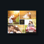 Black Minimalist Monogram Wedding 4 Photo Collage Canvas Print<br><div class="desc">Designed by fat*fa*tin. Easy to customise with your own text,  photo or image. For custom requests,  please contact fat*fa*tin directly. Custom charges apply.

www.zazzle.com/fat_fa_tin
www.zazzle.com/color_therapy
www.zazzle.com/fatfatin_blue_knot
www.zazzle.com/fatfatin_red_knot
www.zazzle.com/fatfatin_mini_me
www.zazzle.com/fatfatin_box
www.zazzle.com/fatfatin_design
www.zazzle.com/fatfatin_ink</div>