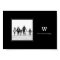 Black Minimalist Personalised Photo Mat