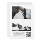 Black Minimalist Photo Collage QR Code Wedding