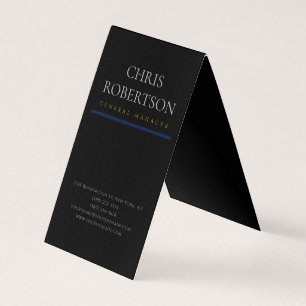 Black Minimalist Plain Premium Luxury Linen Business Card