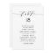 Black Minimalist Script Seating Plan Table Number