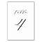 Black Minimalist Script Wedding Table Number 4
