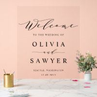 Black Minimalist Script Wedding Welcome