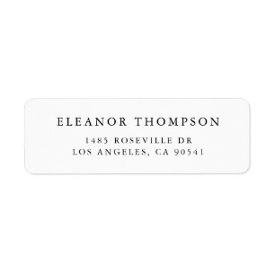 Black Minimalist Serif Typography Personalised