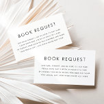 Black Minimalist Typography Book Request Enclosure Card<br><div class="desc">Ask guests to bring a book instead of a card with this customisable book request card. It features minimalist typography. Personalise by adding your details. This minimalist book request card is perfect for any baby shower theme or season.</div>