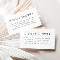 Black Minimalist Typography Display Shower
