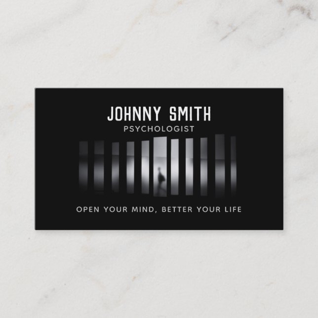 Black Minimalistic Business Cards (Front)