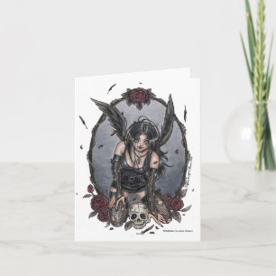 Black Misery Angel Note Card