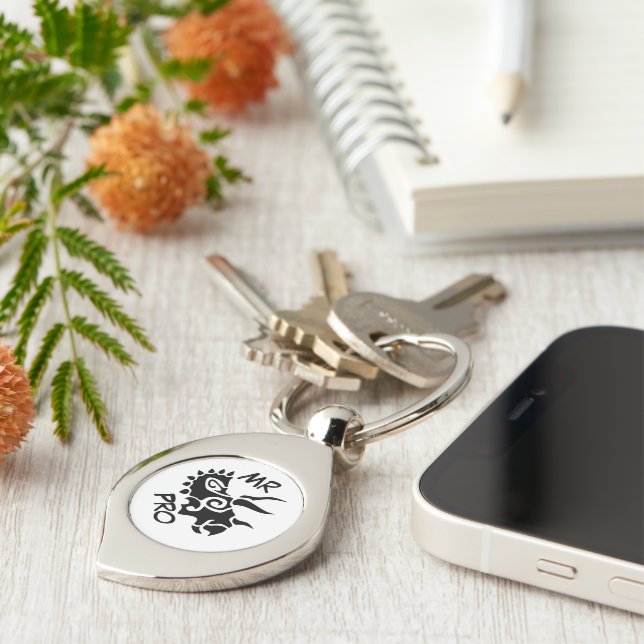 Black Mister Pro Triceratops Skilled Ancient  Key Ring (Side)