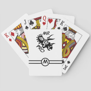 Black Mister Pro Triceratops Skilled Ancient  Playing Cards