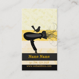 Black Mockingbird Beauty Spa Hairdryer Appointment Card