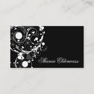 Black Modern Abstract Business Card Template