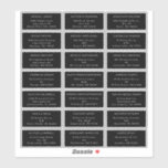 Black Modern Bold Wedding Guest Address Sticker<br><div class="desc">Introducing our Black Modern Bold Wedding Guest Address Sticker design, a true representation of modern minimalism and elegance. With its unique blend of creative and chic design elements, this design is perfect for those seeking a polished and bold aesthetic on their special day. Our chic off-set typography adds a touch...</div>