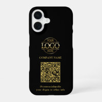 Black Modern Business Logo & QR Code Promotional