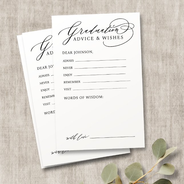 Black Modern Calligraphy Graduate advice & wishes (Black Modern Calligraphy Graduate advice & wishes)