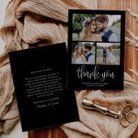Black Modern Calligraphy Wedding Three Photo