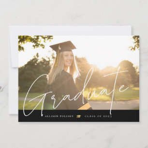 Black Modern Class of 2024 Graduation Announcement