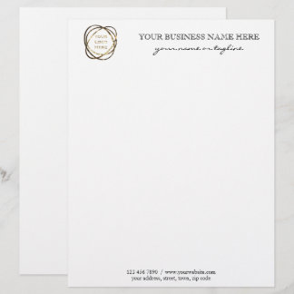 Black Modern Elegant Custom Business Logo Letterhead