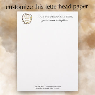 Black Modern Elegant Custom Business Logo Letterhead