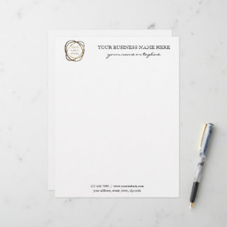 Black Modern Elegant Custom Business Logo Letterhead