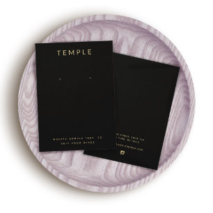 Black Modern Elegant Earring Display Card
