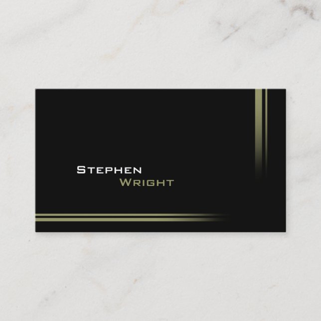 Black Modern Gradient Colour Business card (Front)
