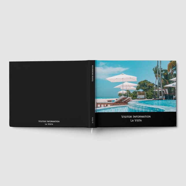 Black Modern Guest Book | Custom Vacation Rental  (Full)